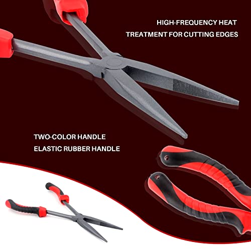 Hikary Long Nose Fishing Pliers,Ice Fishing Gear,Stainless Steel Hook Remover Braid Cutter Rustproof Fishing Multi-Tools Fishing Gripper For Freshwater Saltwater #TOP1
