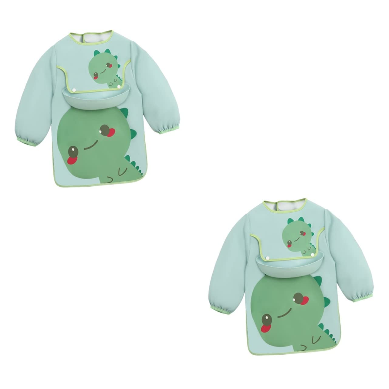 ifundom 2pezzi Bavaglino Per Ragazzo Ragazza Smock Con Straps Per Nutrizione e Attività Creative Facile Da Pulire e Asciugare Materiale Resistente e Comodo Per Ragazzo Ragazza e