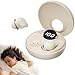 sunvito Auriculares para Dormir, Mini Auriculares para Dormir, inalámbricos Bluetooth 5.3, Silicona líquida, para Dormir de Lado, indicador de Potencia para Entrenar, Trabajar, Viajar (Beige)