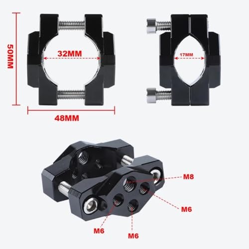 Support de montage universel moto 17-32mm pour feu antibrouillard guidon - 4