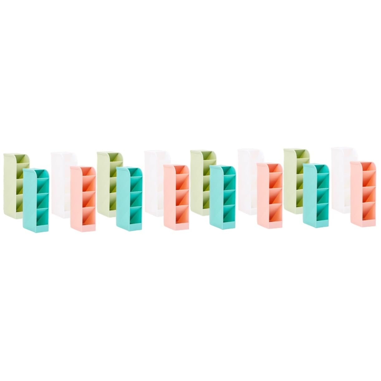 Organisateur de stylo Lurrose multicouche et boîte de rangement de bureau multifonction 4 pièces