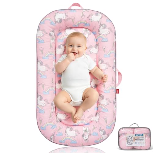 BUTOA Baby Lounger, Portable Infant Support Cushion for Newborn 0-24 Months