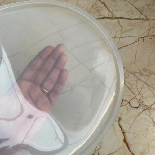 Image of R H Lifestyle Silicone Moulds Round Resin Art Mould Coaster Mould for Resin Art Epoxy Casting Mould Tray Photo Frame Mold Resin Coaster Mould 18 Inch