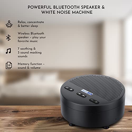 Deep White Noise Machine&Wireless Bluetooth Speaker By Soft Db-Portable White Noise Machine,Non-Looping Sound,Long-Lasting Battery,For Sleep And Meditation,Sound Machine For Babies,Kids,Adults (Gray) #TOP3