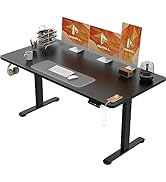 Homall 160x80 cm Höhenverstellbarer Elektrisch Schreibtisch, 2-Fach-Teleskop, Sitz-Stehpult mit V...