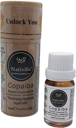 Nativilis - - Butters - Nativilis Copaiba Balsam Essential Oil (10ml) - 100% Natural (Copaifera Officinalis ) (GC/MS Tested) – 10ml