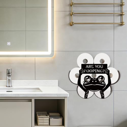 WADORN Black Metal Toilet Paper Holder Wall Mount & Freestanding, 8 Rolls by WADORN - Used condition - Image 7