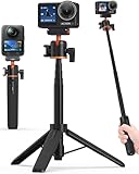 54 cm Selfie Stick Stativ für DJI Osmo Action 5 Pro/4/3, Osmo 360, 2-in-1 Kleines Tischstativ mit Kugelkopf & Verlängerungsstab, Reise Vlog Handgriff/Ausziehbares Einbeinstativ/Halterung/Zubehör