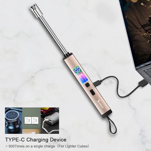 Encendedor eléctrico SUPRUS recargable USB con cuello flexible 360°