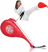 Cible De Frappe Double-face Pour Karaté Et Taekwondo – 42x28 Cm, Rembourrée En PU + EVA, Avec Dragonne, Pour Coups De Poing Et De Pied