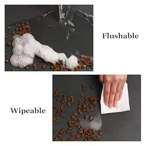 Dog Bowl mat and Dog Feeding mat, Dog mat for Water Bowl, Absorbent Non-Slip pet Water Bowl mat Quick Drying Dog Food mat cat matt for Food and Water(Black+18.1×12.5in+Rectangular)