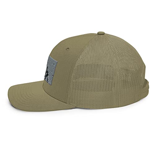 Gorra snapback de malla ligera con estampado ucraniano kaki 4