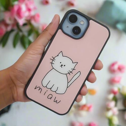 Image of PEEPERLY Back Cover Case for iPhone 13 Pro Max Scratch Resistant Anti-Slip TPU Shockproof Protective Durable Cuddly Feline Cat Design Case for Girls & Women