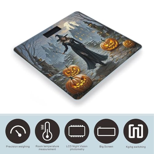 Báscula digital para baño con pantalla LED clara miniatura 3