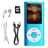 Lettore MP3 MP4 HiFi Portatile Audio Senza Perdita con Schermo LCD da 1,8 Pollici, Slot Scheda di Memoria fino a 64 GB, Lettore Musicale Multifunzione per Sport, Bambini e Viaggio
