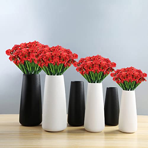 Stylifing 20 Pcs Artificial Outdoor Flowers Uv Resistant Fake Flowers No Fade Faux Plastic Greenery Shrubs Garden Porch Window Box Decor #TOP3