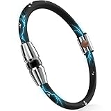 Sungale 静電気除去 ブレスレット静電気除去グッズ 静電気防止 ブレスレット おしゃれ 静電気防止グッズ ゲルマニウム 防水 抑制 モノトーン シンプル 腕輪 静電気対策 最強 アクセサリー バングル 秋冬乾燥季節対応 20CM 静電気除去グッズ （ブラック）