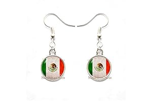 Aretes de la Bandera de México: Joyería Vibrante Patriotica
