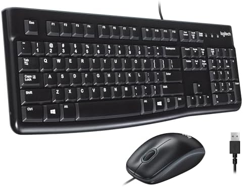 Logitech Wired Desktop Keyboard and Mouse Combo MK120