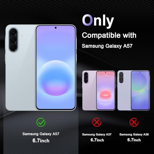 Image of Case for Samsung Galaxy A57 5G, Military Grade Drop Protection Phone Case, Yellowing Resistant, Anti-Scratch Hard PC Back, Shockproof Hard Ultra-Thin Protective Cover, Clear