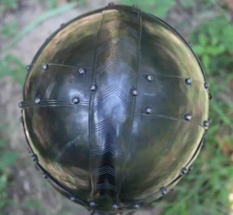 Medieval Viking Helmet Knight Armor Steel & Brass Viking Helmet Armor Mask Helmet | Adult