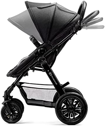 Kinderkraft Pram 3 in 1 Set MOOV, Travel System, Baby Pushchair, Buggy, Foldable, with Infant Car Seat, Accessories, Rain Cover, Footmuff, for Newborn, from Birth to 3 Years, Black