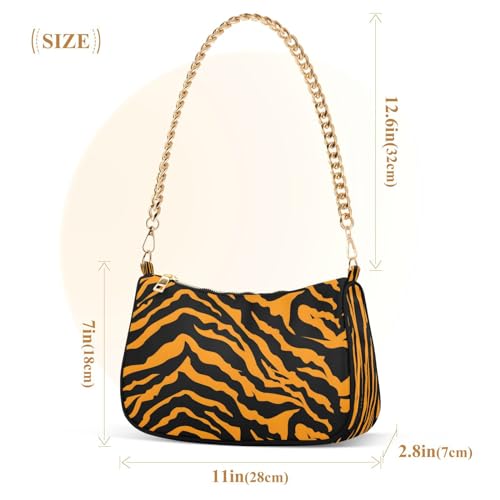 Image of Shoulder Bags for Women Animal Zebra Leopard Cheetah Tiger Print Hobo Tote Handbag Small Clutch Purse with Zipper Closure
