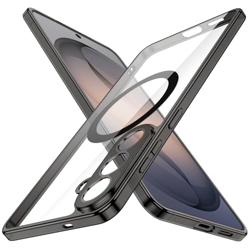 Image of JETech Magnetic Slim Cover Case for Samsung Galaxy S26 Plus, Compatible with MagSafe, Camera Lens Full Protection, Ultra-Thin Lightweight Clear Minimalist Protective Phone Cover (Black)