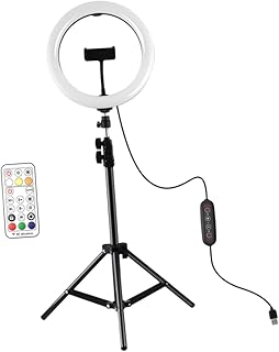 UKCOCO Cellphone Tripod Stand 1 Set Arc surface live fill light beauty lamp marquee set white abs smartphone selfie light clip on ring light Light Stand
