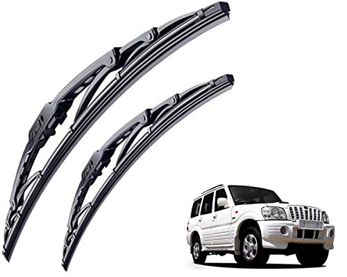 Image of WolkomHome High Performance OE Car Wiper Blade Replacement set of 2 Pc Right 18 inch Left 18 inch for mahindra-scorpio-2008