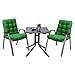 Pack 2 Cojines con Respaldo de Silla Jardin Conjunto Cojin de Asiento para Interior y Exterior Cómodo. Cojines para sillas Comedor, mecedoras, bancosterraza (Verde)