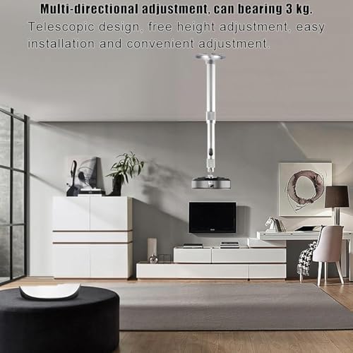 Image of Universal Projector Ceiling Mount, Adjustable Wall Projector Hanging Bracket, Extendable Video Projector Wall Mount Bracket (Size - 30-60cm)