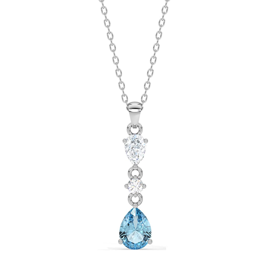 Clara 925 Sterling Silver Pear Solitaire Pendant Chain Necklace | Rhodium Plated, Swiss Zirconia | Gift for Women and Girls (B0CNLX3JDK) Amazon Price History, Amazon Price Tracker