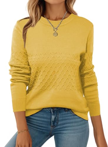 Zeagoo Womens Sweaters Long Sleeve Tops Crew Neck Knit Pullover