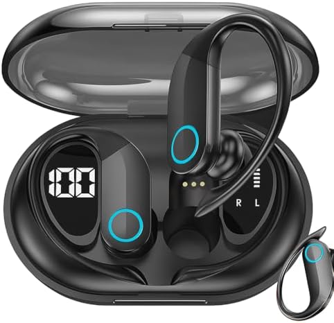 Fone de Ouvido Bluetooth TWS Esportivo Sem Fio com Gancho – Compa...