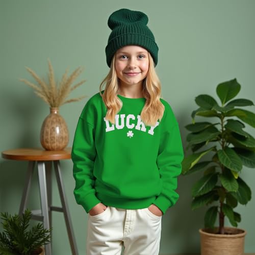 Pull trèfle irlandais St Patrick Day pour enfants garçons et filles