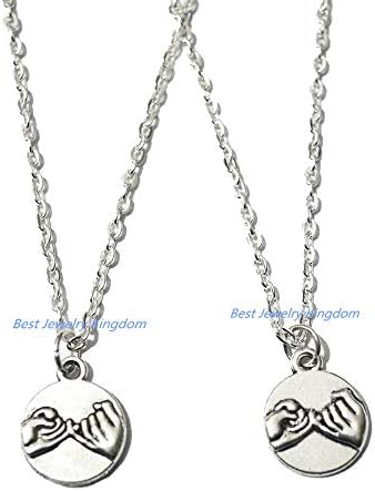 Best Friends, Set of 2, Pinky Promise Necklace, BFF Jewelry, Sisters Set, Pinky Swear Best Gift Pendant Necklace,Simple Necklace, Everyday Jewelry,Charm Necklace