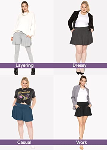 Stretch Is Comfort Women’s Flowy Skort With Pockets Black X-Large #TOP4
