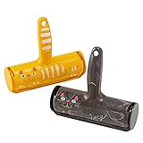 Nado care Product Image Pet Hair Remover Roller - Lint Roller for pet Hair - Self Cleaning Dog & Cat Hair Remover - Remove Dog, Cat Hair from Furniture, Carpets, Bedding, Clothing and More - Set 2