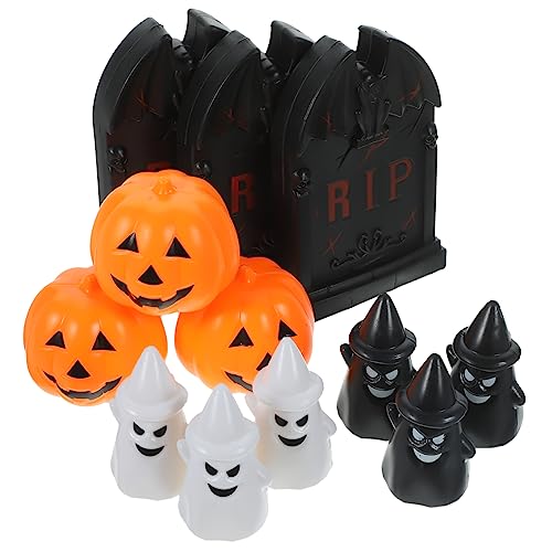 Décoration de Table Halloween : Lot de 12 Signes Festifs en Citrouille pour Fête à la Maison