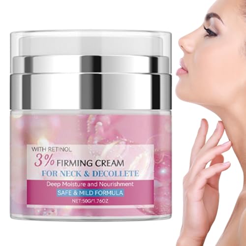 Crema Firme para Cuello, Tratamiento Reafirmante y Tensor Antiarrugas, Crema Hidratante Facial Reafirmante para Uso Diario Día y Noche Hombre Mujer Hidratación Profunda
