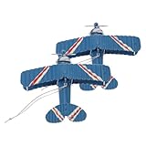 Modello di aereo in metallo vintage: vintage ed elegante, molto bello e unico, il modello di aereo ha buoni effetti decorativi, delicato e creativo, aereo in metallo