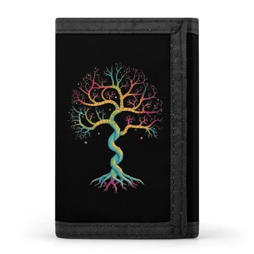 Tree of Life Tri-fold Wallet Slim Money Clip Credit Card Holder Wallets for Men Gift