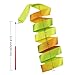 FAZHBARY Champagne Color Dance Ribbons Rhythmic Gymnastics Ribbon Dancing Streamers for Baton Twirling Wands Artistic Dancing Training Supplies, 2 Pack
