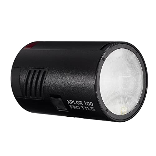 Flashpoint XPLOR 100 Pro TTL R2 Monolight, Black, 100w 2.4G TTL Portable Light for Photography Lighting, 1/8000s HSS Strobe Light, 0.01-1.5s Recycle Time, Li-Ion Battery Powered Photography Light