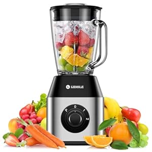 Professional Crusher Blender 2.0, 1200W Powerful Smoothie Blender, 52oz Glass Jar, Shakes and Smoothies, Ice Crush, Frozen Fruit, Stainless Steel