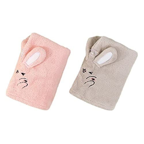minkissy Touca De Cabelo Seco De Desenho Animado 2 Peças Toalhas Macias Toalhas Infantis Laços De Ca