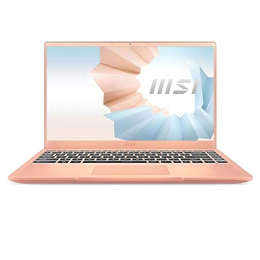 MSI Modern 14 Professional Laptop: 14" IPS-Level Thin Bezel Display, Intel Core i7-1165G7, NVIDIA GeForce MX450, 16GB RAM, 512GB NVMe SSD, Win10 PRO, Beige Mousse (B11SB-290)