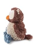 NICI 48078 Kuscheltier Eule Oscar 35cm mit drehbarem Kopf, BRAUN, 35 cm