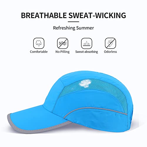 Crazy Era Running Hat Mesh Sports Cap Lightweight Quick Drying Runner Cap For Men Women Blue #TOP3
